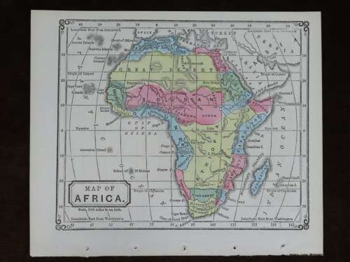 1855 Map of Africa, Excellent Condition, Original Antique Map