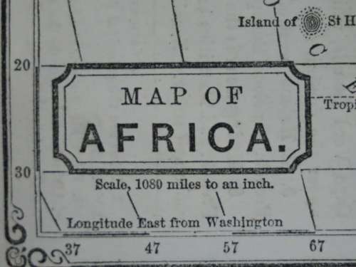 1855 Map of Africa, Excellent Condition, Original Antique Map