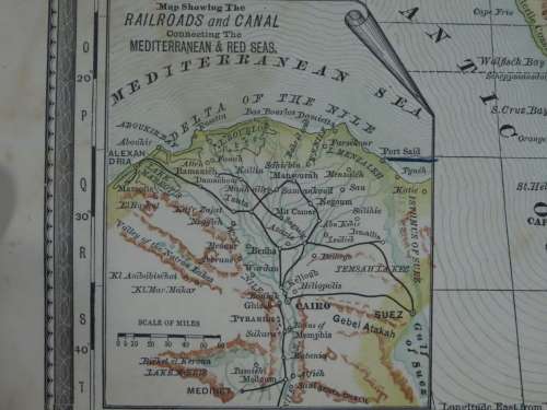 1880 Map of Africa, Fair Condition, Original McNally Antique Map