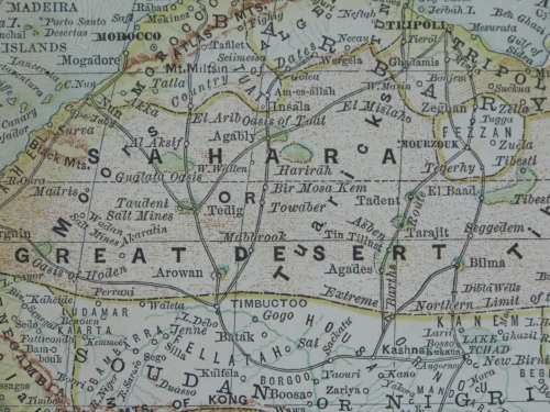 1880 Map of Africa, Fair Condition, Original McNally Antique Map