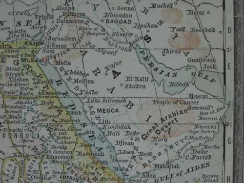 1880 Map of Africa, Fair Condition, Original McNally Antique Map