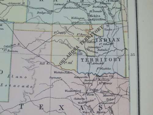 1892 Map of The United States of America USA, Excellent condition, Original Chambers Map