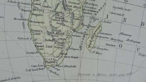 1892 Map of The World, Excellent condition, Original Chambers Map