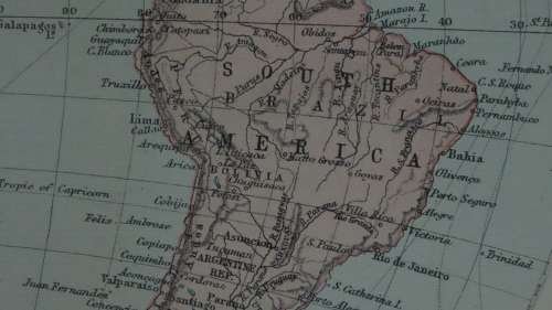 1892 Map of The World, Excellent condition, Original Chambers Map