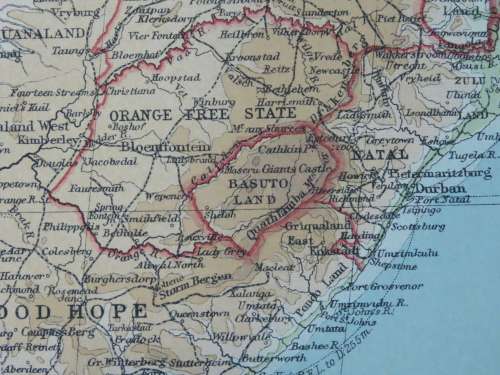 1922 Map of Central and Southern Africa - Excellent Condition, Original Bartholomew Map