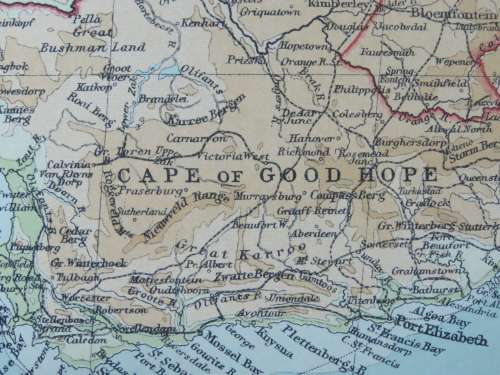 1922 Map of Central and Southern Africa - Excellent Condition, Original Bartholomew Map