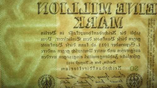 Germany - 1 Million Mark, 1923 , p102a , Stars Watermark