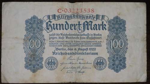 Germany - 100 Mark, 1922 , p75