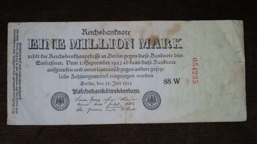 Germany - 1 Million Mark, 1923 , p94 , 6 Digit Serial Number