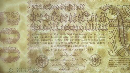 Germany - 500 Million Mark, 1923 , p110f , S in Stars Watermark