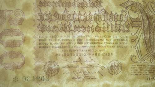 Germany - 500 Million Mark, 1923 , p110f , S in Stars Watermark