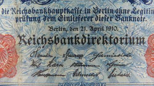 Germany - 100 Mark, 1910 , p42 ,  Red Serial Numbers