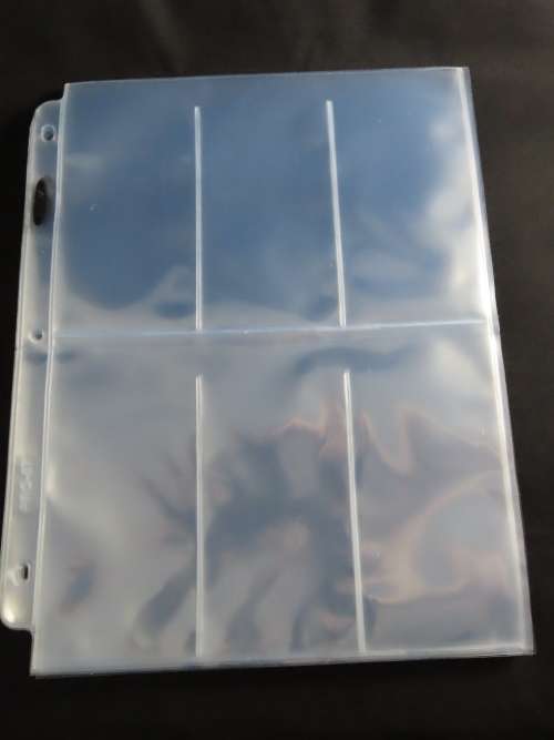 6 Pocket Medal Collector`s Pages, Acid Free, NO PVC