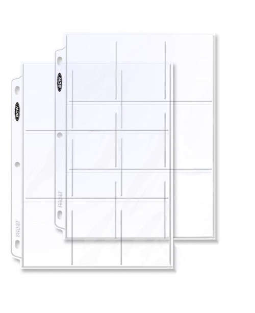 Trading Card Pages, fits Universal Album/Binder, No PVC, 9 Pocket