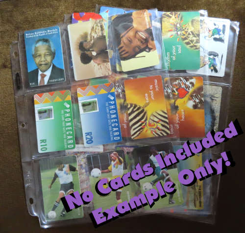 Phone Card Pages, fits Universal Album/Binder, No PVC, 9 Pocket
