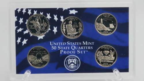 USA , 2003 Complete Statehood Quarters Proof set, 5 coin Set