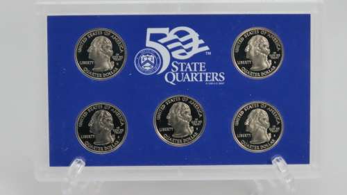 USA , 2003 Complete Statehood Quarters Proof set, 5 coin Set
