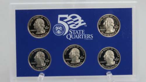 USA , 2005 Complete Statehood Quarters Proof set, 5 coin Set