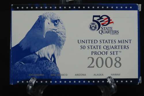 USA , 2008 Complete Statehood Quarters Proof set, 5 coin Set
