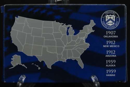 USA , 2008 Complete Statehood Quarters Proof set, 5 coin Set