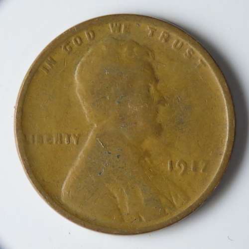 USA , 1917 Lincoln Cent, Wheat Penny , Philadelphia Mint