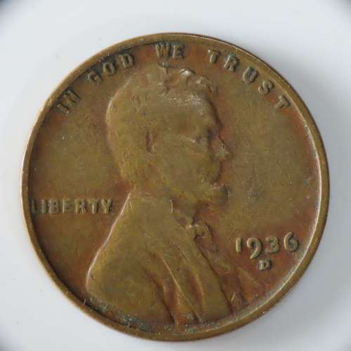 USA , 1936 D Lincoln Cent, Wheat Penny , Denver Mint