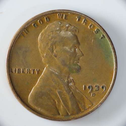 USA , 1939 D Lincoln Cent, Wheat Penny , Denver Mint