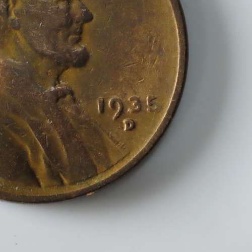 USA , 1935 D Lincoln Cent, Wheat Penny , Denver Mint * Cleaned