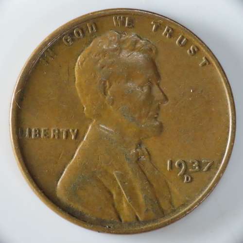 USA , 1937 D Lincoln Cent, Wheat Penny , Denver Mint