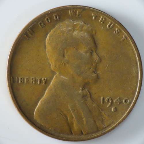 USA , 1940 S Lincoln Cent, Wheat Penny , San Francisco Mint