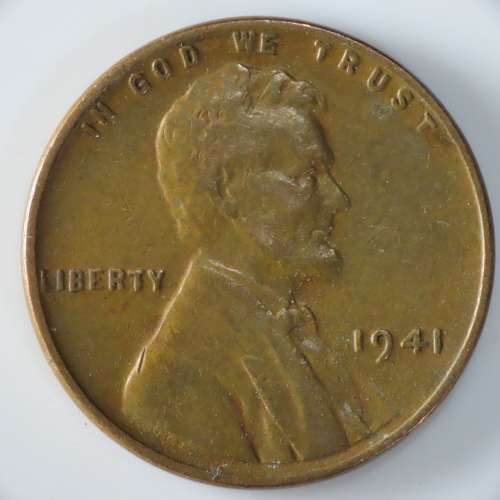 USA , 1941 Lincoln Cent, Wheat Penny , Philadelphia Mint
