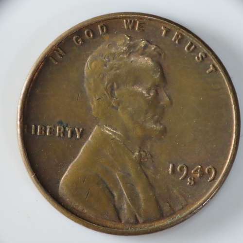 USA , 1949 S Lincoln Cent, Wheat Penny , San Francisco Mint