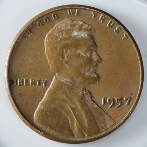 USA , 1957 Lincoln Cent, Wheat Penny , Philadelphia Mint