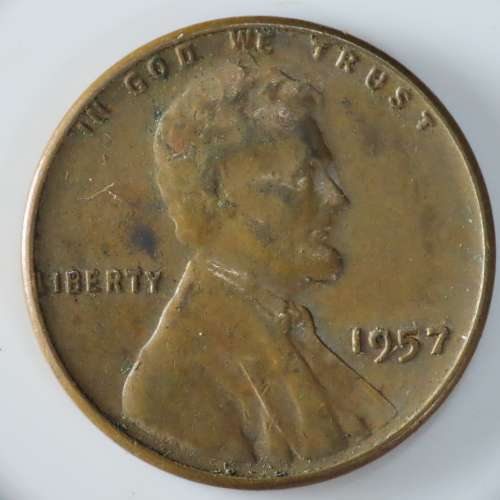 USA , 1957 Lincoln Cent, Wheat Penny , Philadelphia Mint