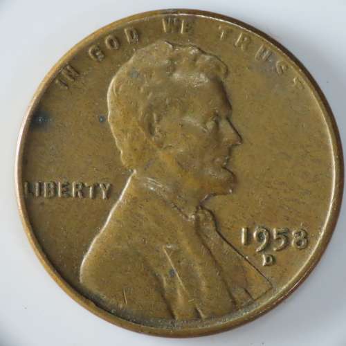 USA , 1958 D Lincoln Cent, Wheat Penny , Denver Mint