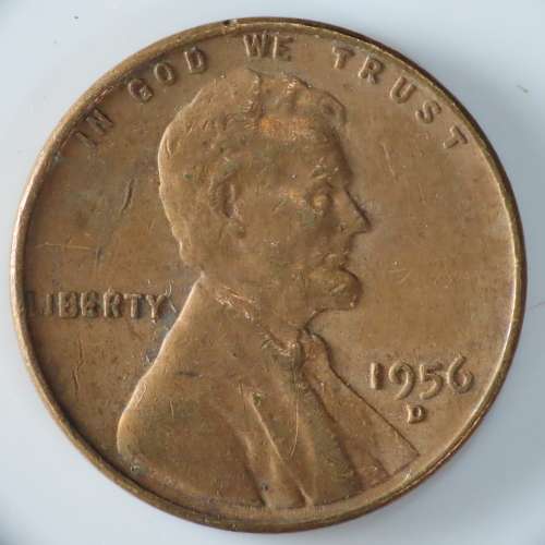 USA , 1956 D Lincoln Cent, Wheat Penny , Denver Mint