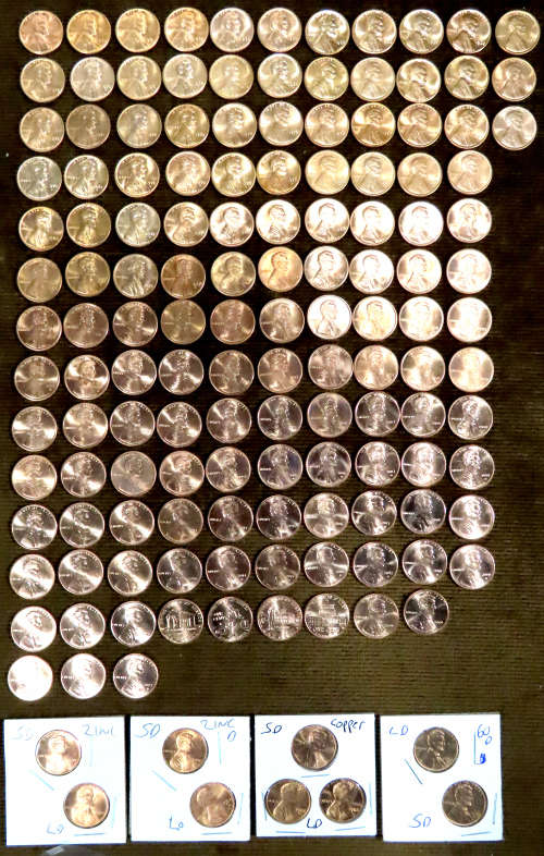 Complete Lincoln Memorial Cent PDS Set 1959 to 2022, 144 Coins including 1960 1982 and 2009Varieties