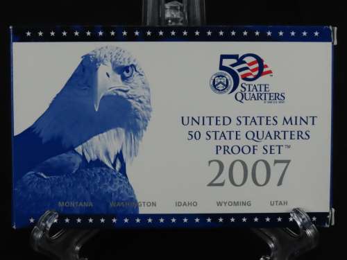 USA , 2007 Complete Statehood Quarters Proof set, 5 coin Set