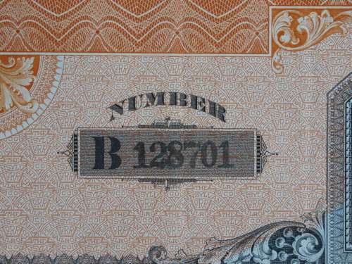 Pennsylvania Railroad Company, Stock Certificate, 1952 , 30 Shares