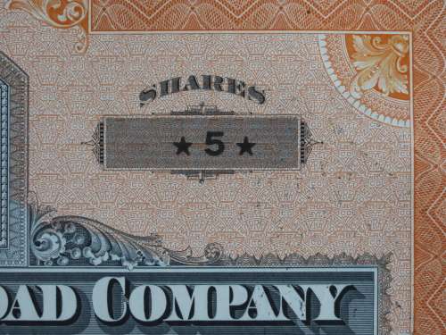Pennsylvania Railroad Company, Stock Certificate, 1952 , 5 Shares