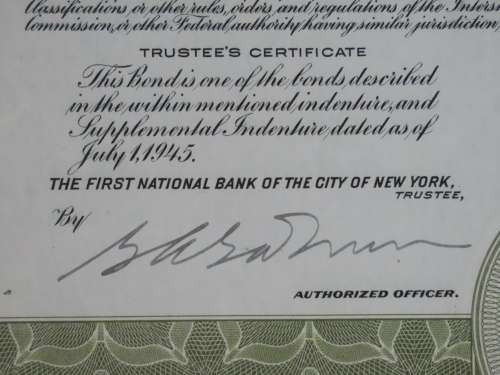 1945 Great Northern Railway Company, $1000 Gold Bond Certificate 17890