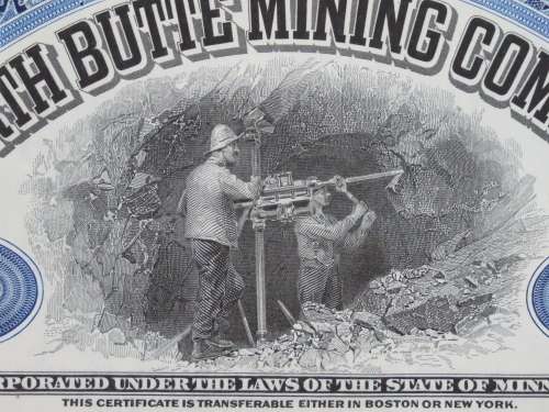 1929 North Butte Mining Company, Stock Certificate, 50 Shares , F10210