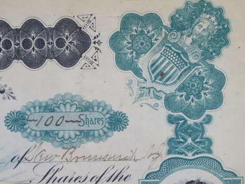 1901 Plume And Atwood Manufacturing Company, Stock Certificate, 100 Shares , 219