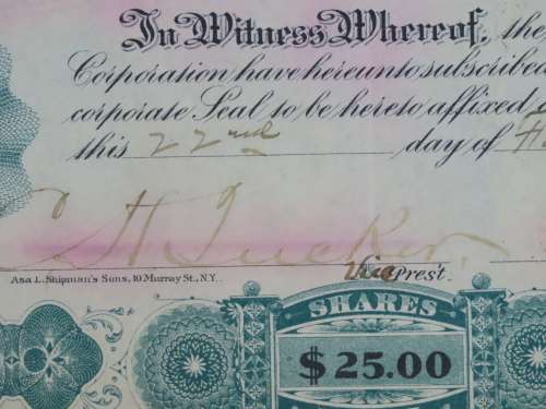 1901 Plume And Atwood Manufacturing Company, Stock Certificate, 100 Shares , 219