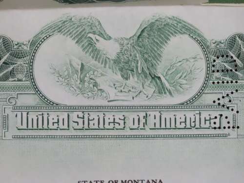 1919 City of Great Falls - South Side Sewer Bond, $1000 Bond, 85