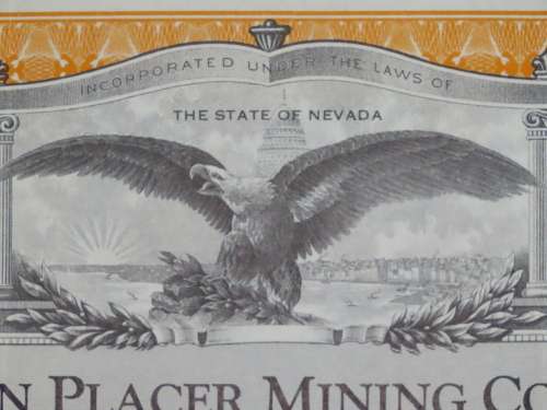 1931 Auburn Placer Mining Company, Stock Certificate, 200 Shares, 78