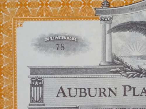 1931 Auburn Placer Mining Company, Stock Certificate, 200 Shares, 78