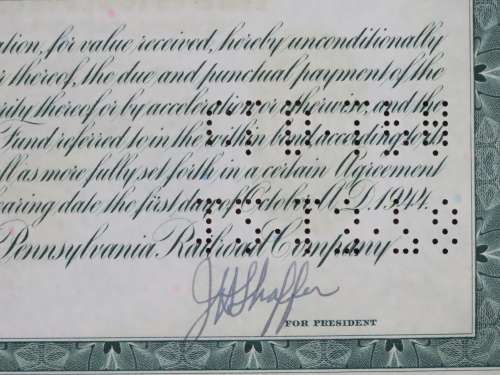 1944 Pittsburgh Cincinnati Chicago and St Louis Railroad Company, $1000 Bond Certificate 2466