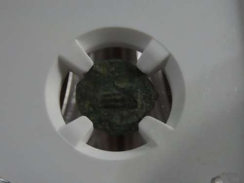 Ancient Judaea Half Prutat Coin, 4 BC NGC Herod Archelaus