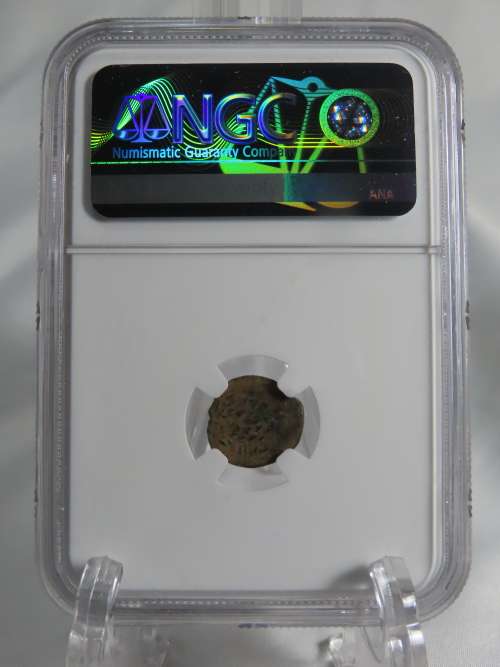 Ancient Judaea Widow`s Mite Coin, 135 to 37 BC NGC, Maccabean Kings Coins Of The Bible